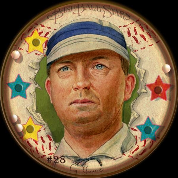 Helmar Baseball Heads Score 5! #28 Cy YOUNG: 511 victories, 316 losses Boston Americans HOF