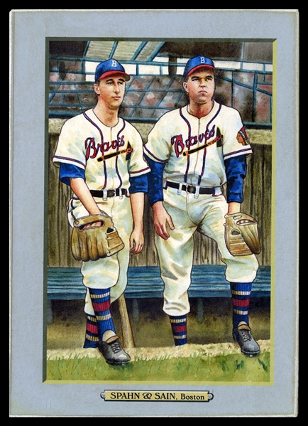 T3-Helmar #169 Warren SPAHN & Johnny Sain Boston Braves HOF