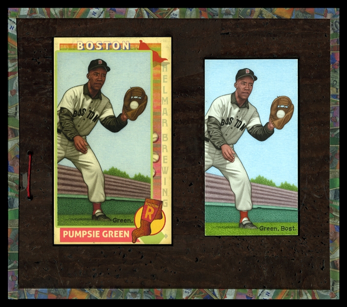 Original Art: Pumpsie Green, Red Sox, painting & card #31