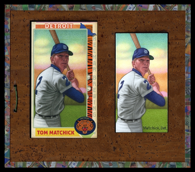 Original Art: Tom Matchick, Tigers, card #154  painting & card by Verma