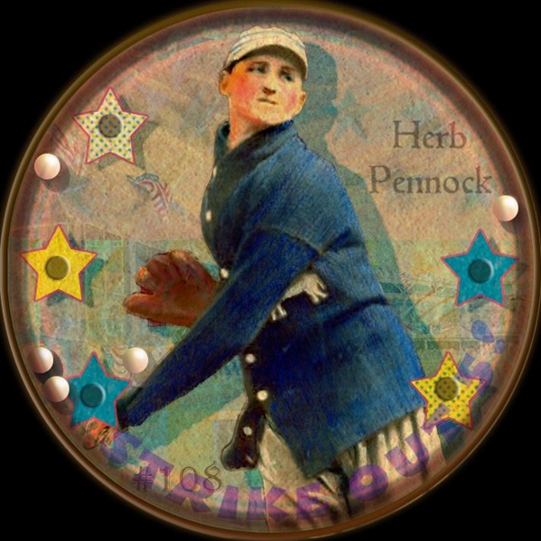Getcha Scorecard! Series #13 Herb PENNOCK (HOF); Connie MACK (HOF); Philadelphia Athletics HOF