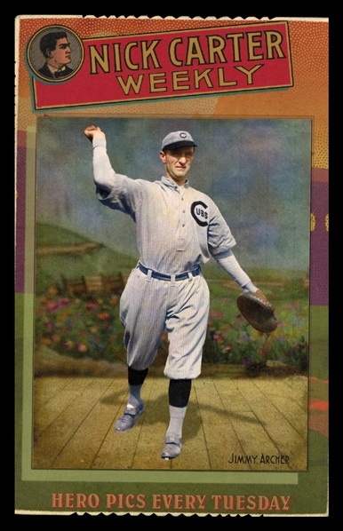 Helmar Cabinet III #24 Jimmy Archer, Ireland Born. .250 over 12 seasons Chicago Cubs