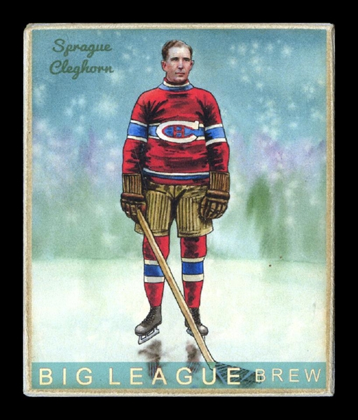 Helmar R319 Hockey #58 Sprague CLEGHORN Montreal Canadiens HOF First Time