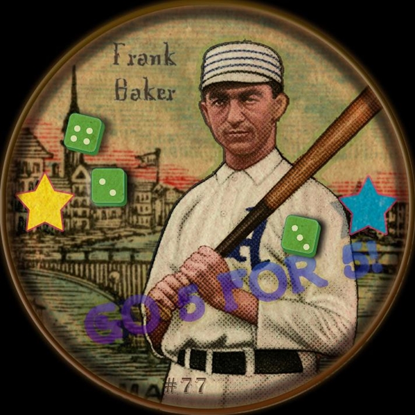 H813-4 Boston Garter-Helmar #77 Frank "Home Run" BAKER Philadelphia Athletics HOF
