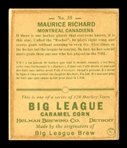 Helmar R319 Hockey #35 Maurice RICHARD Montreal Canadiens HOF
