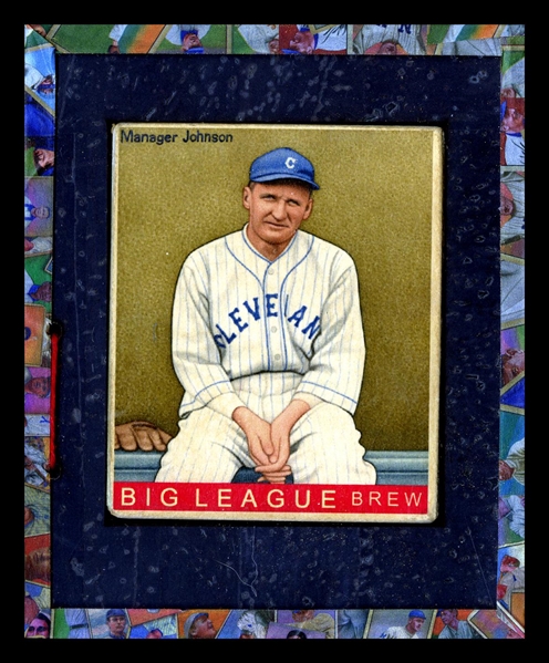 R319-Helmar Big League #489 Walter JOHNSON Cleveland Indians HOF