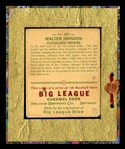 R319-Helmar Big League #489 Walter JOHNSON Cleveland Indians HOF