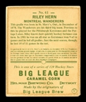 Helmar R319 Hockey #61 Riley HERN Montreal Wanderers HOF First Time