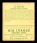 Helmar R319 Hockey #8 Al Rollins Chicago Black Hawks