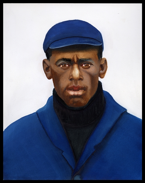Original Art by J.S. Pedley: Kid Carter, pitcher, Phila. Giants