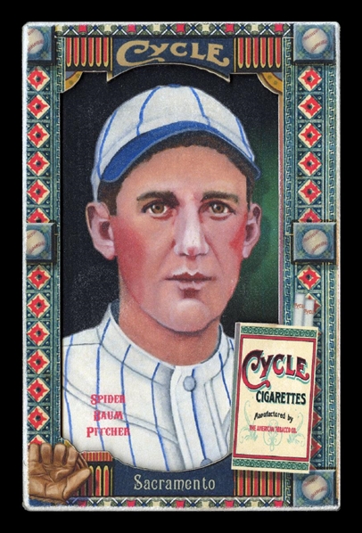 Helmar Oasis #369 Charles "Spider" Baum. 302 Wins in Minors; 30 Game Winner in 1915 Sacramento Solons