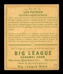 Helmar R319 Hockey #51 Lester PATRICK Victoria Aristocrats HOF