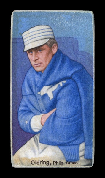 T206-Helmar #558 Rube Oldring, three World Series Philadelphia Athletics