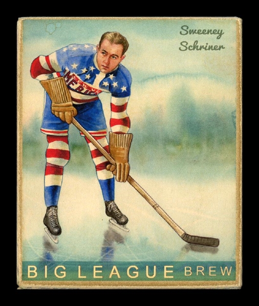 Helmar R319 Hockey #72 Sweenie Schriner New York Americans First Time