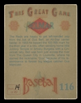 Helmar This Great Game #116 Gus Bell Cincinnati Reds