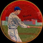 Helmar Baseball Heads Score 5! #19 Hank GREENBERG, lifetime .313 average Detroit Tigers HOF