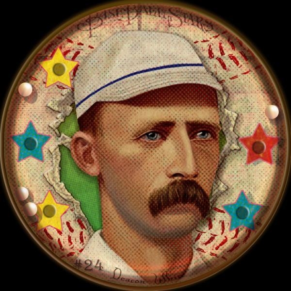 Helmar Baseball Heads Score 5! #24 Deacon WHITE Detroit Wolverines HOF