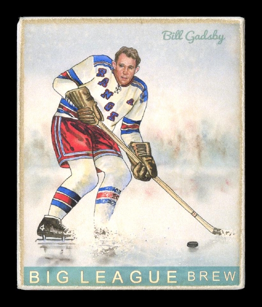 Helmar R319 Hockey #76 Bill GADSBY New York Rangers HOF First Time