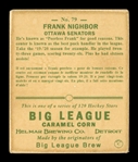 Helmar R319 Hockey #79 Frank NIGHBOR Ottawa Senators HOF First Time