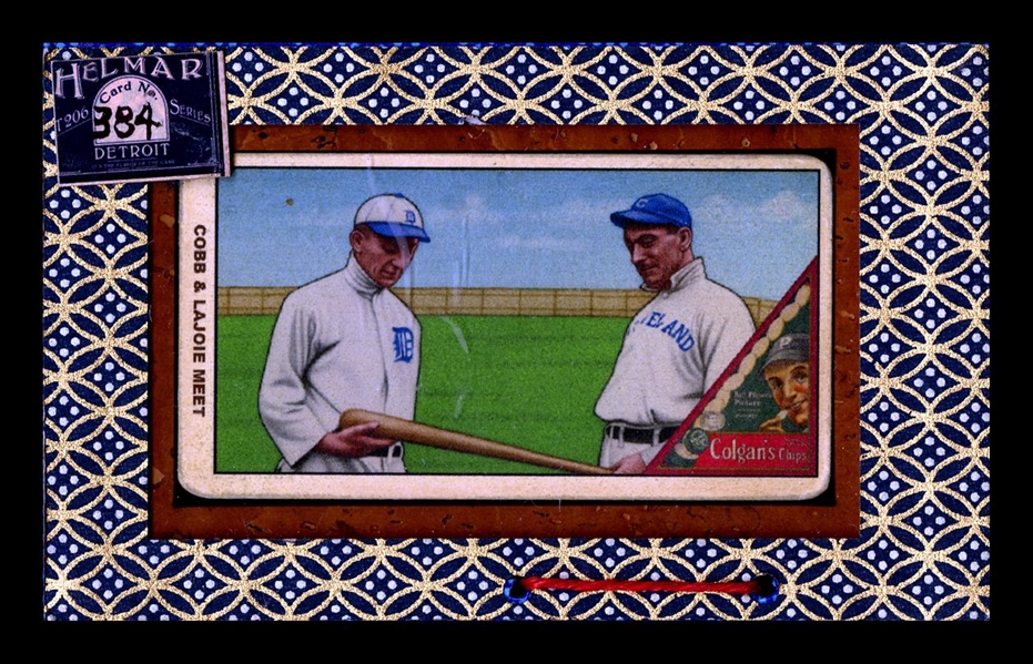 T206-Helmar #384 Ty COBB & Nap LAJOIE together Multiple HOF