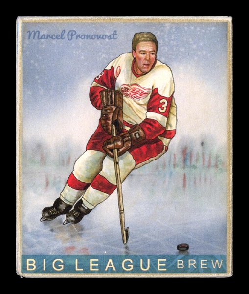 Helmar R319 Hockey #80 Marcel PRONOVOST Detroit Red Wings HOF First Time