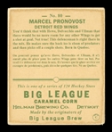 Helmar R319 Hockey #80 Marcel PRONOVOST Detroit Red Wings HOF First Time