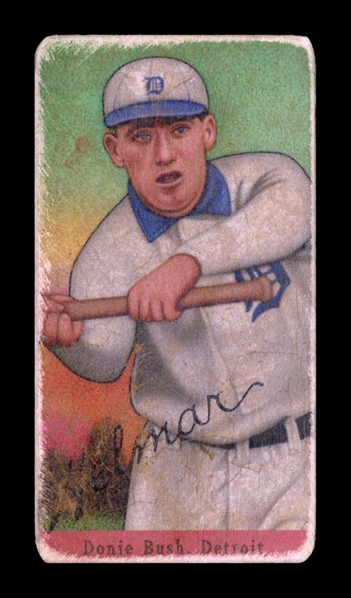 T206-Helmar #473 Donie Bush; 406 career stolen bases. Led league in BB five times Detroit Tigers