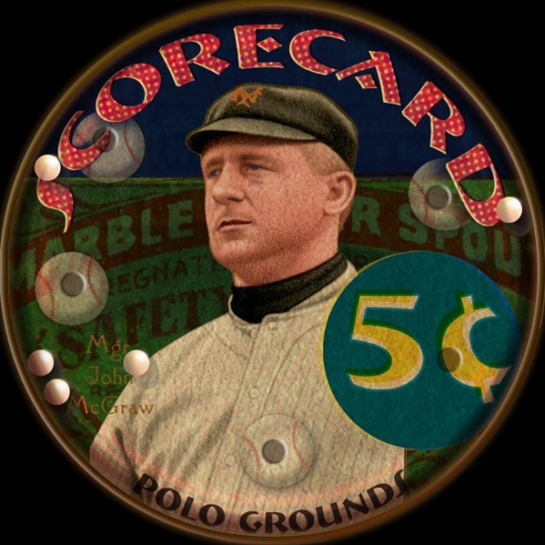 Getcha Scorecard! Series #4 John McGRAW (HOF); Al Bridwell; New York Giants HOF