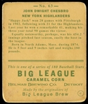 R319-Helmar Big League #63 Jack CHESBRO; 41 wins in 1904 New York Highlanders HOF