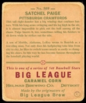 R319-Helmar Big League #509 LeRoy Satchel PAIGE Pittsburgh Crawfords HOF
